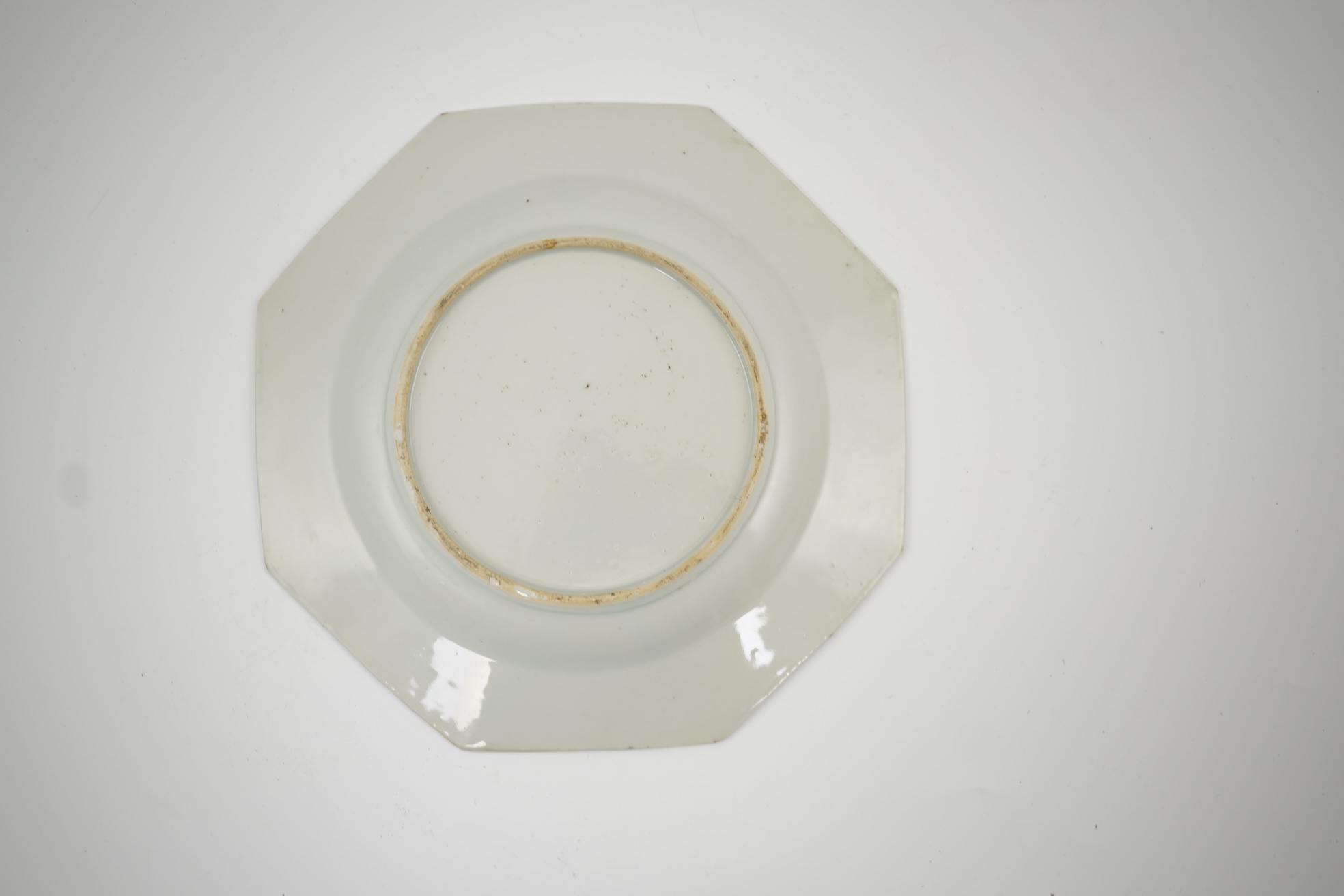 A Chinese famille rose ‘cockerel’ octagonal plate, Yongzheng period